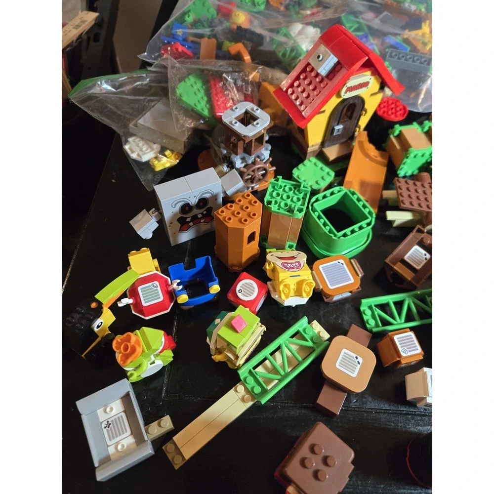 Lego Super Mario Bulk Lot 5+ Pounds With Mario Scanner, Tiles, Ball And Chain